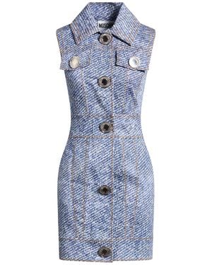 Moschino Mini Dress Cotton, Elastane - Blue