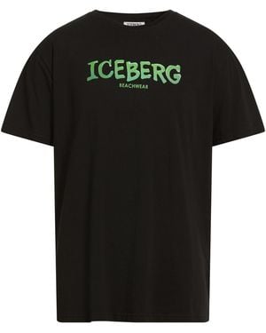 Iceberg Beachwear T-Shirt Cotton, Elastane - Black