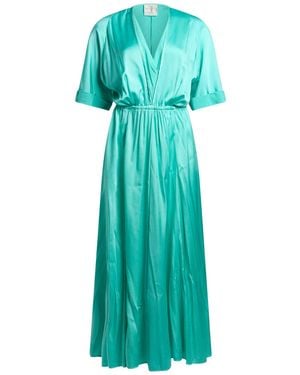 forte_forte Maxi Dress Silk, Elastane - Green