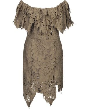 WEILI ZHENG Mini Dress - Natural