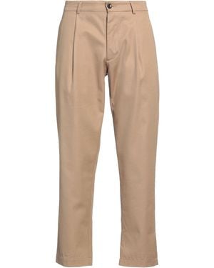 Original Vintage Style Trousers Cotton, Virgin Wool - Natural