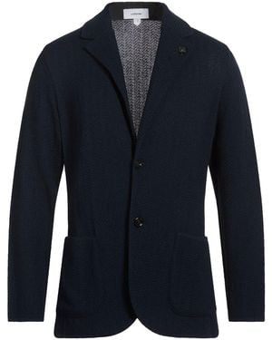 Lardini Midnight Blazer Cotton, Viscose - Blue