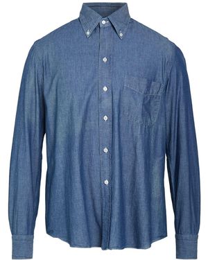 Salvatore Piccolo Shirt Cotton - Blue