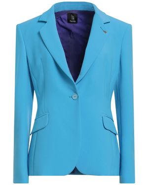 Hanita Azure Blazer Polyester, Elastane - Blue