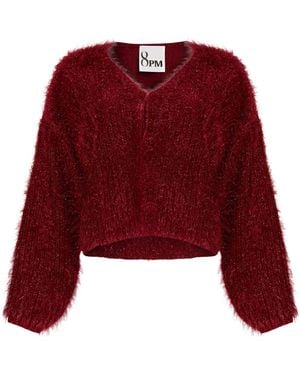 8pm Cardigan Polyamide, Acrylic, Viscose, Wool - Red