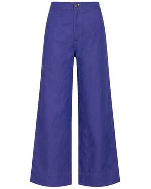 Soeur Pants Lyocell, Linen, Cotton - Blue