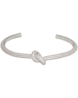 Celine Bracelet Brass, Zirconia - White