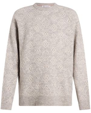 Brunello Cucinelli Light Jumper Alpaca Wool, Cotton, Polyamide, Wool - White