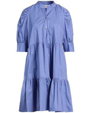 Shirtaporter Mauve Mini Dress Cotton - Blue