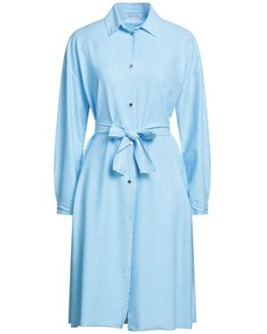 La Fille Des Fleurs Midi-Kleid - Blau