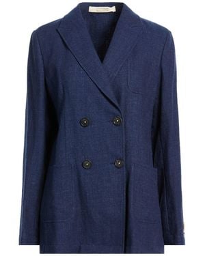 Massimo Alba Blazer Linen, Virgin Wool, Silk, Cashmere - Blue