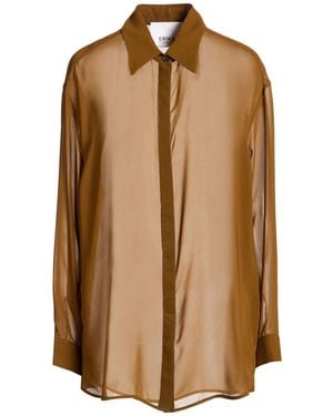 Erika Cavallini Semi Couture Khaki Shirt Polyester - Brown