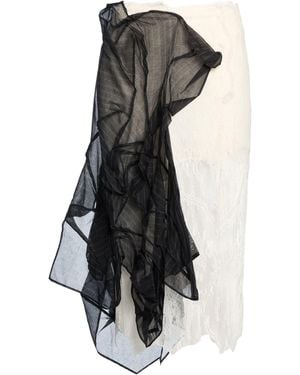 Yohji Yamamoto Jupe Midi - Blanc