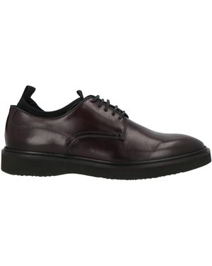 Testoni Plum Lace-Up Shoes Leather - Black