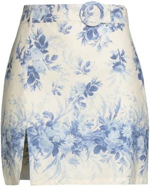 Twinset Azure Mini Skirt Linen, Cotton - Blue