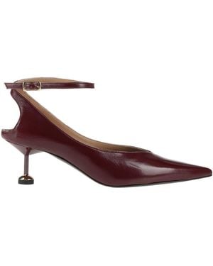 Wo Milano Burgundy Pumps Leather - Brown