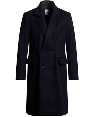 Sandro Midnight Coat Virgin Wool, Cashmere - Blue