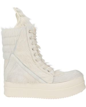 Rick Owens Ivory Ankle Boots Leather - Natural