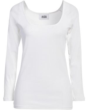 Alpha Studio T-Shirt Cotton, Elastane - White