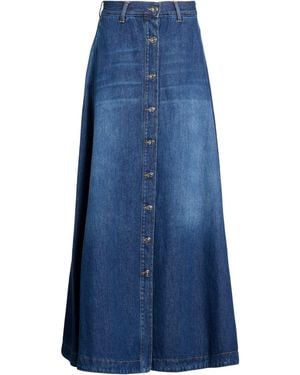 People Denim Skirt Cotton - Blue