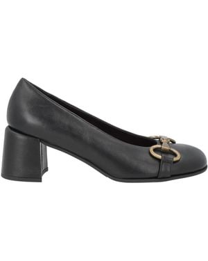 Bruglia Court Shoes Leather - Black