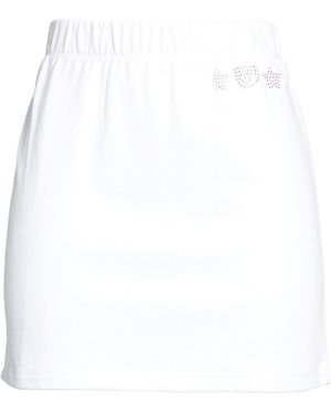 Chiara Ferragni Mini Skirt Cotton, Polyester - White