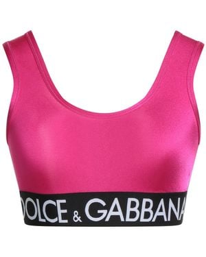 Dolce & Gabbana Top Polyamide, Elastane - Pink