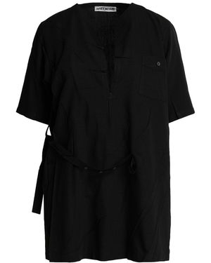 Issey Miyake Top Polyester, Cotton, Triacetate, Linen - Black