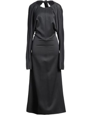 Quira Maxi Dress Acetate, Wool - Black