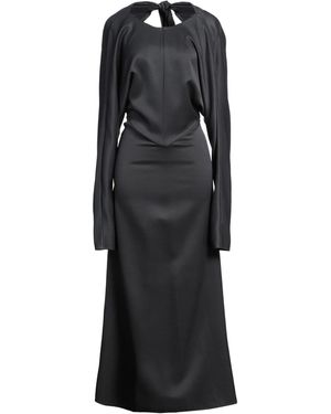 Quira Maxi Dress Acetate, Wool - Black