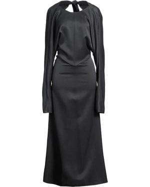 Quira Maxi Dress Acetate, Wool - Black