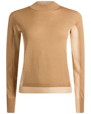 Roberto Collina Camel Turtleneck Merino Wool - Brown