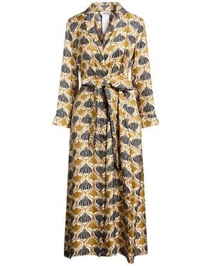 Max Mara Midi Dress Silk - Metallic