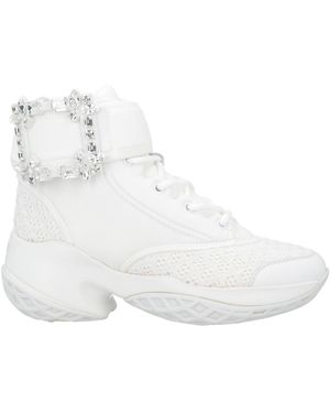 Roger Vivier Sneakers Leather, Textile Fibers - White