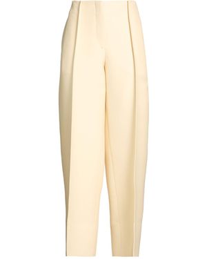 Jil Sander Cream Pants Wool, Silk - Natural