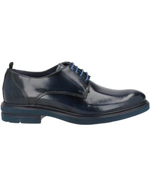 FRANZINI Midnight Lace-Up Shoes Leather - Blue