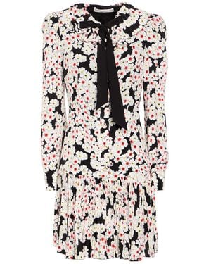Alessandra Rich Mini Dress Silk - White