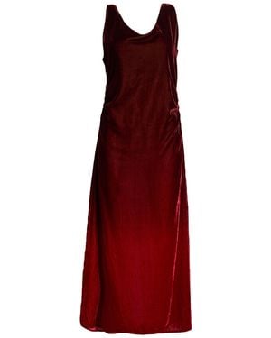 Manila Grace Burgundy Midi Dress Viscose, Polyamide - Red