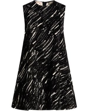 Marni Mini Dress Cotton, Elastane - Black