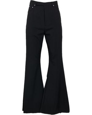 Rick Owens Pants Virgin Wool - Blue