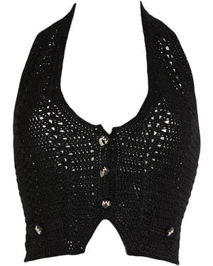 The Mannei Top Cotton, Viscose - Black