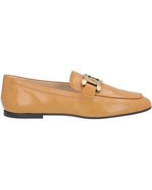Tod's Tan Loafers Soft Leather - Natural