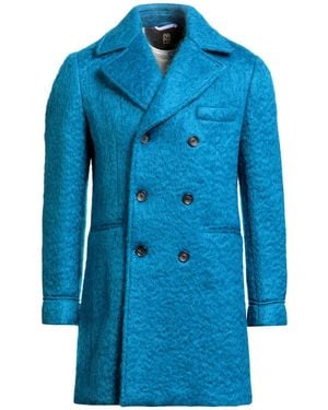 Il Cappottino Coat Mohair Wool, Wool, Polyamide - Blue