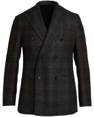 Caruso Dark Blazer Wool, Polyamide - Black