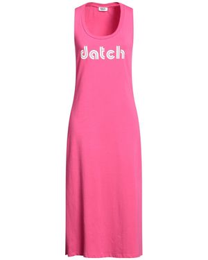 Datch Fuchsia Midi Dress Cotton, Elastane - Pink