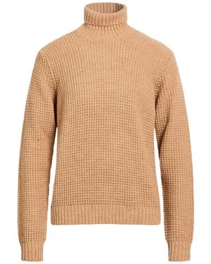 Manuel Ritz Camel Turtleneck Acrylic, Wool, Viscose, Alpaca Wool - Natural