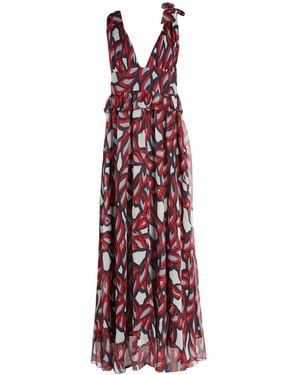 Pinko Maxi Dress Silk - Purple