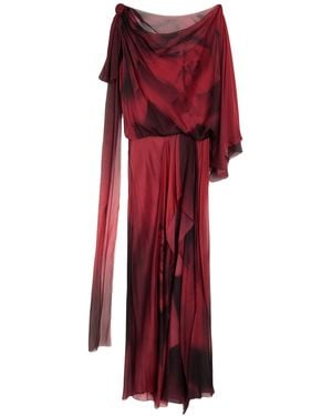 Alberta Ferretti Maxi Dress Silk - Red