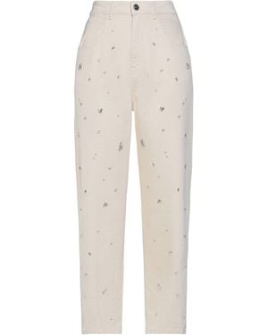 Semicouture Ivory Jeans Cotton - White