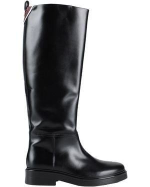 Tommy Hilfiger Elevated Leather Knee-high Boots - Black